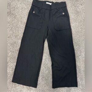 Chapter One Black Cropped Straight-Leg Pants | Stretchy Workwear | Size S
